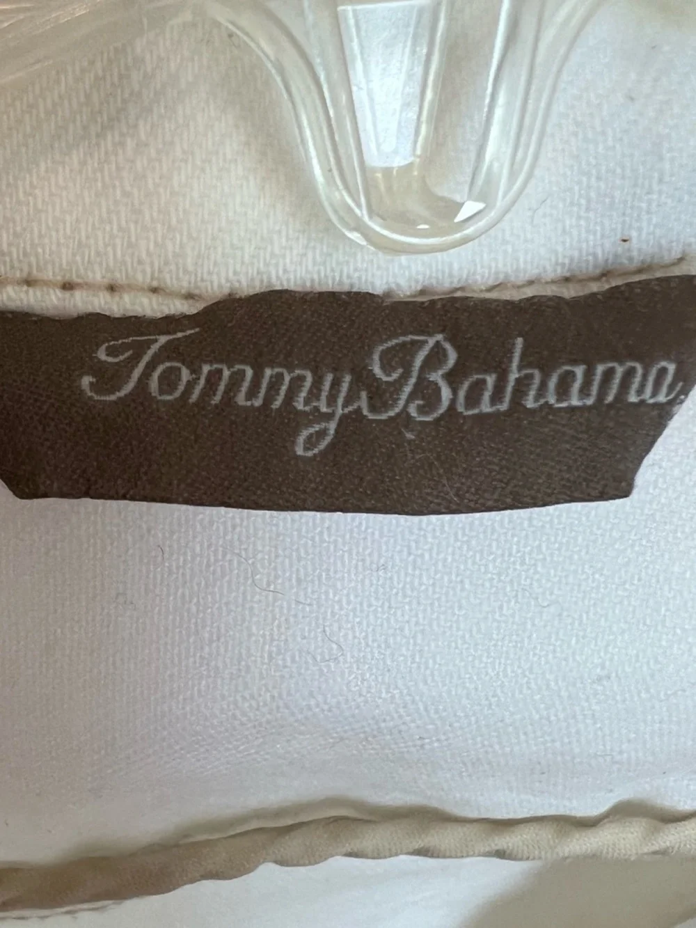 Tommy Bahama White Denim Shaped Jacket runs small - Picture 3 of 9